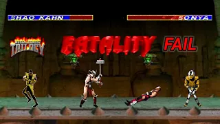 FATALITY Fail #3 🤔😅 Mortal Kombat Trilogy SEGA GENESIS ROM Hack