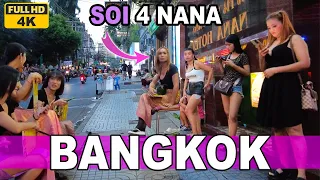 Bangkok Soi 4 Nana Night Life Walk - Thailand July 2023