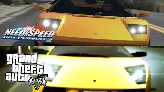 GTA 5 vs NFS Hot Pursuit 2002! Side by Side NFS Hot Pursuit 2002 Trailer Recteated in GTA 5!