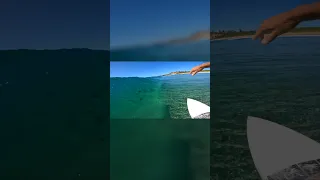 SURFING IN CRYSTAL CLEAR WATER! (POV) #satisfying #amazing