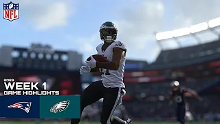 Philadelphia Eagles vs New England Patriots NFL Week 1 Simulation (Madden 24 Rosters)