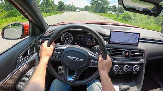 2022 Genesis G70 3.3T Sport AWD - POV Test Drive (Binaural Audio)