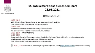 15.datu aizsardzības dienas seminārs (28.01.2021.)