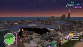 GTA Vice City (Definitive Edition) Glitch: Hunter flung high in the sky (WTF? How?)