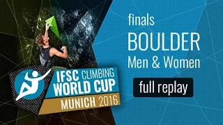 IFSC Climbing World Cup Munich 2016 - Bouldering - Finals - Men/Women