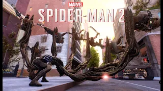 Symbiotes Black Suit Spiderman Will Reacts Agressively on Street Combat - Marvel's Spiderman 2