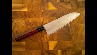 How to make a traditional Japanese octagonal section handle for a kitchen knife (eng/esp)