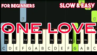 BOB MARLEY - ONE LOVE | SLOW & EASY PIANO TUTORIAL