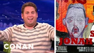 Jonah Hill Is Weirded Out By James Franco's Mural | CONAN on TBS