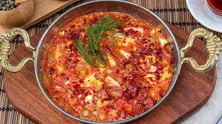 👉🏻ТУРЕЦКИЙ ЗАВТРАК МЕНЕМЕН!Идеальный Не Неповторимый Вкус.Menemen турецкая  Рецепт