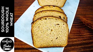 Sourdough 100% Whole Wheat Sandwich Bread