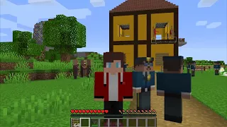 JJ and Mikey hide From Scary LADYBUG & CAT NOIR EXE monsters paw patrol in Minecraft Maizen