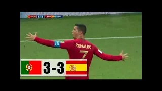 Crazy Match Portugal vs Spain 3-3 Match Report & Highlights HD