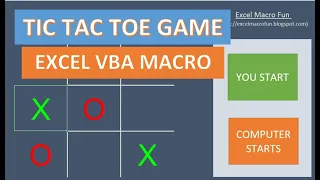 Excel Tic Tac Toe Game