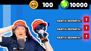 3 x OBJETS RESTANTS 7 dans ce PACK OPENING BRAWL STARS 10000 GEMMES! 2 LEGENDAIRES!