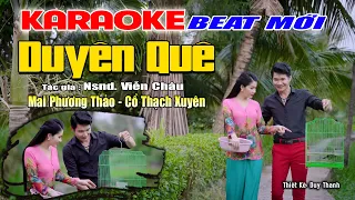 KARAOKE | Duyên Quê (Song Ca) - Mai Phương Thảo & Cổ Thạch Xuyên | Beat Mới