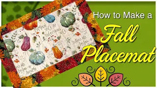 How to Make a Fall Placemat | The Sewing Room Channel