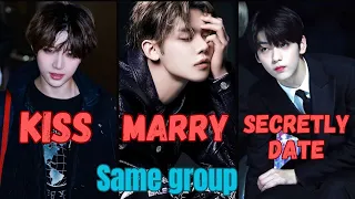 KISS, MARRY, SECRETY DATE (SAME GROUP EDITION) PART 1 | KPOP GAME