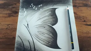 Butterfly drawing in pencil 🦋 || simple and beautiful sketch 😊||