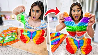 We TASTED Viral POP-IT Food Hacks **HUGE GUMMY POP-IT**