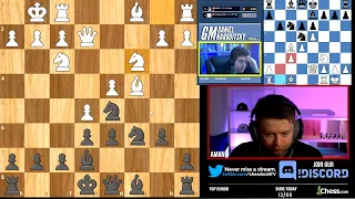 GM Daniel Naroditsky vs GM Aman Hambleton - 3 Minutes Blitz (checkmate)