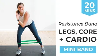 20-Minute Resistance Band Workout: LEGS, CARDIO + CORE 🔥| Mini Band Workout