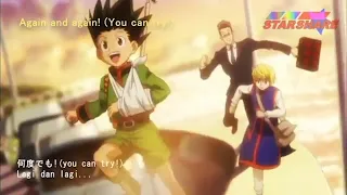 Hunter X Hunter OP Departure Full - Lyrics English- Bahasa Indonesia- Japanese | Killua Version