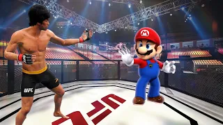Bruce Lee vs Super Mario real match ( EA Sports UFC 4 ) wwe mma