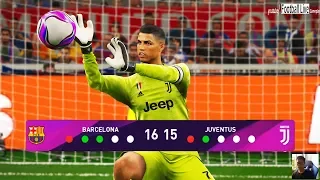 goalkeeper L.MESSI vs goalkeeper C.RONALDO | Penalty Shootout | Barcelona vs Juventus | PES 2019