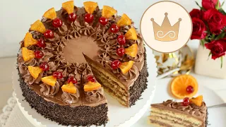 FESTLICHE SCHOKOTORTE 🎂🍰🍫 mit SCHOKO-BUTTERCREME und ORANGENLIKÖR 🍊 | REZEPT von SUGARPRINCESS