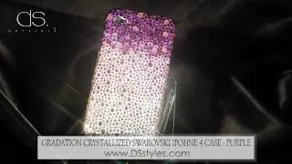 Gradation Crystallized Swarovski iPhone 4 Case - Purple from dsstyles.com