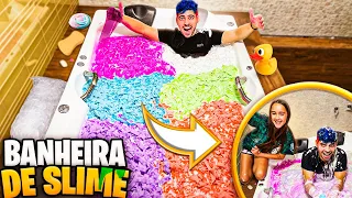 SUPER BANHEIRA DE ESPUMA SLIME COLORIDA!!