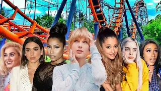 Celebrities on Roller Coaster