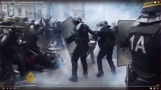 Dozens arrested as France labour protest turns violent