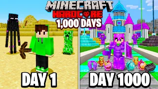 I Survived 1000 Days in HARDCORE Minecraft...