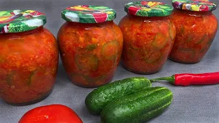 🥒 Обалденное лечо из любых огурцов на зиму🌶️Заготовка из огурцов на зиму🥒Огурцы с помидорами🍅