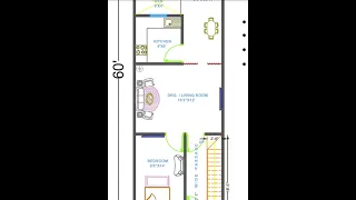 16x60 HOME PLAN ll 16 x 60 HOUSE DESIGN II 16 BY 60 GHAR KA NAKSHA II