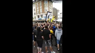 DFB Pokal Aachen Leverkusen Fanmarsch zum Tivoli 10.08.19