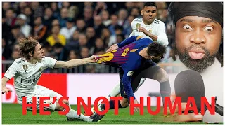 Messi Never DIVES - He Just Keeps Playing Football | REACTION