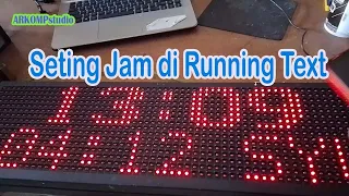 cara setting running text jam digital || how to set running text digital clock