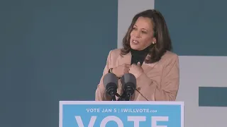 Vice President-elect Kamala Harris campaigns for Warnock and Ossoff in Savannah