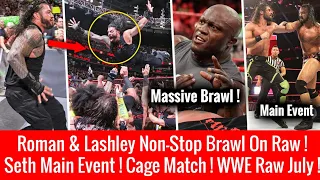 Roman & Bobby Non-stop Brawl ! Cage Match Set ! WWE Raw 9 July 2018 Highlights RAW 7/9/2018 Highlig