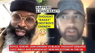 Rakim Joins the HEATED Eminem vs Black Thought Debate Rappers React, Juice WRLD & Em Hit Milestone