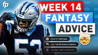 Live: Week 14 Lineup Advice | Injuries, Matchups and More (2023 Fantasy Football)