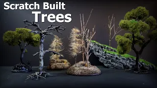 How to Build Miniature Trees - 4 Ways to Build Easy Trees and bases for Wargaming Terrain