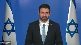 Israeli Government Spokesperson Eylon Levy gives a full briefing of the war situation with Hamas