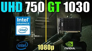 Intel UHD 750 vs. GT 1030 DDR5