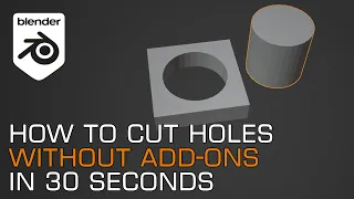 How to cut a Hole in Blender 2.93 WITHOUT ADDONS For Beginners