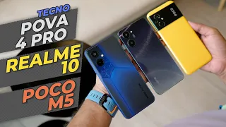 Tecno Pova 4 Pro vs Realme 10 vs Poco M5 - Review Komparasi