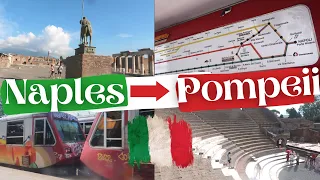 How to Travel from Naples to Pompeii by Train 🇮🇹 Italy Vlog 🚆